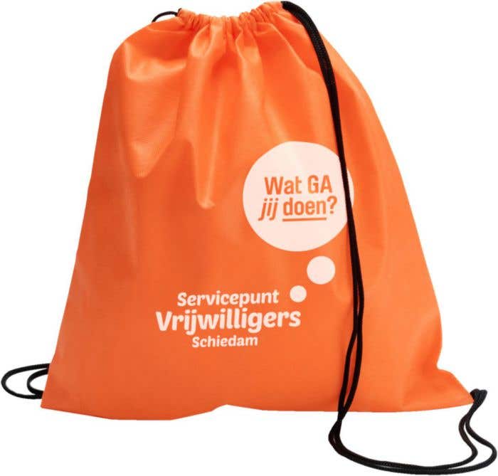 Rugzak Spiro | 1,2 L | Non-woven | Trekkoord | Zwarte koorden