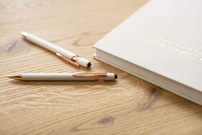 Stylo stylet Ruby Gold | Aluminium | Détails or rose