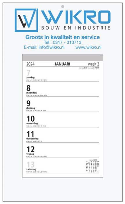 Weekblokkalender Full Colour