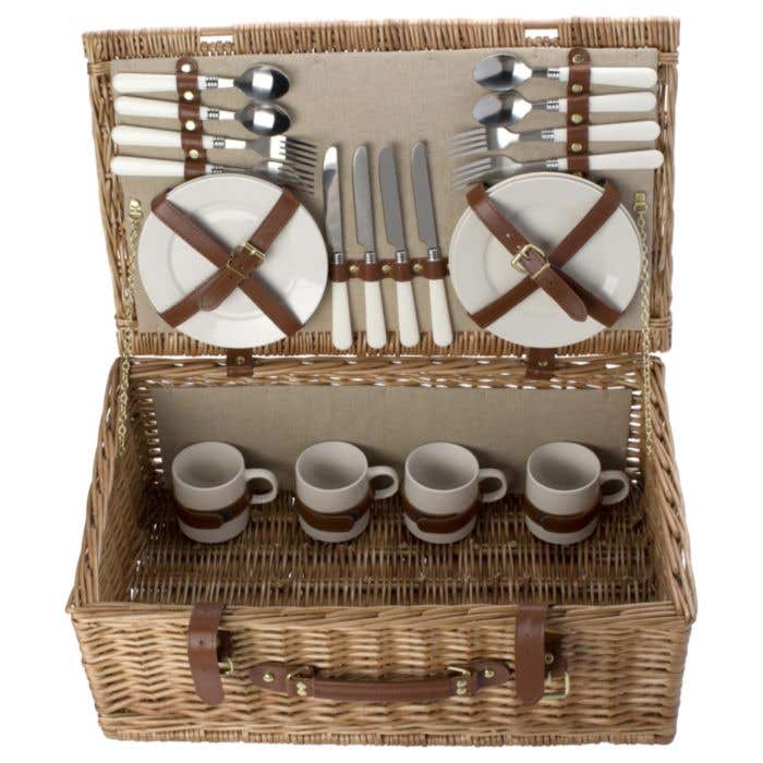 Panier pique-nique Tetra-time | 4 personnes | Vaisselle et couverts