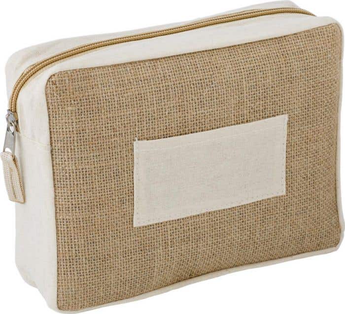 Toilettas Julian | 1,8 L | Jute | Katoenen voorvak