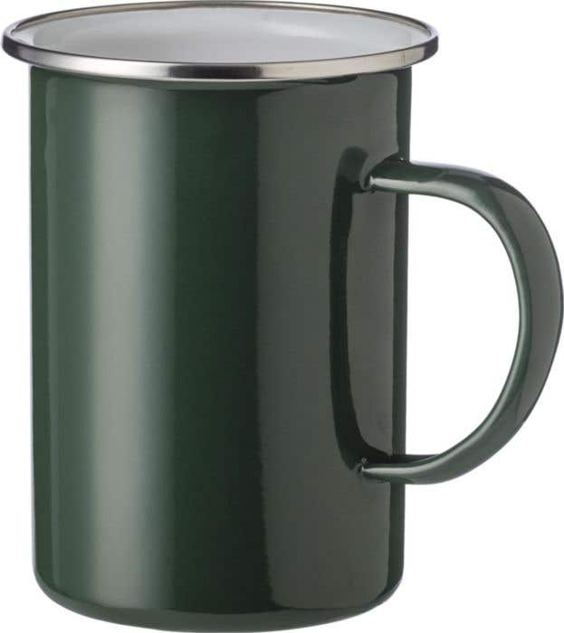 Mug émaillé Ayden | 450 ml | Bord en inox