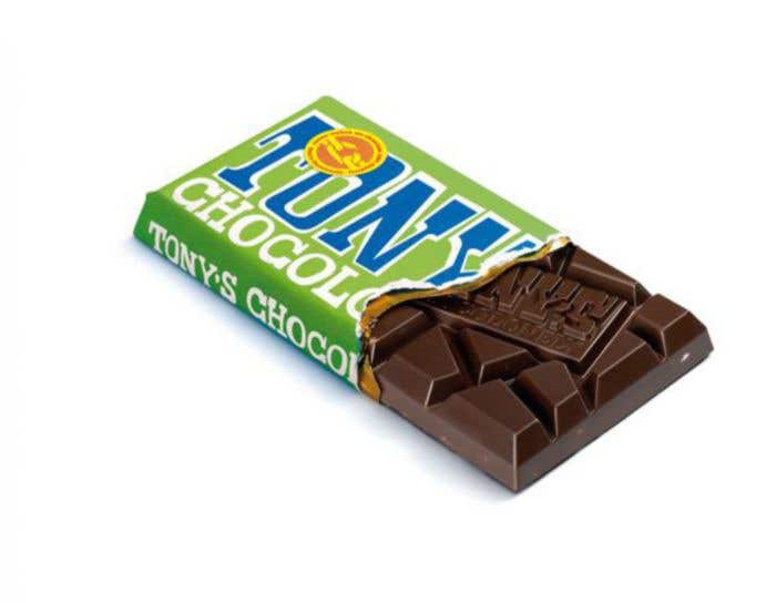 Barre de chocolat Noir Amandes Sel de mer (180g) Tony's Chocolonely