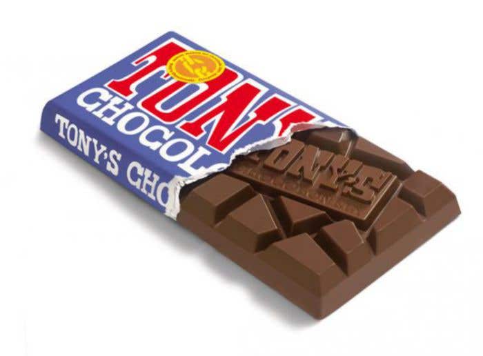 Chocoladereep Donkere Melk Pretzel Toffee (180g) Tony's Chocolonely
