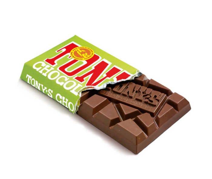 Chocoladereep Melk Romige Hazelnoot Crunch (180g) Tony's Chocolonely