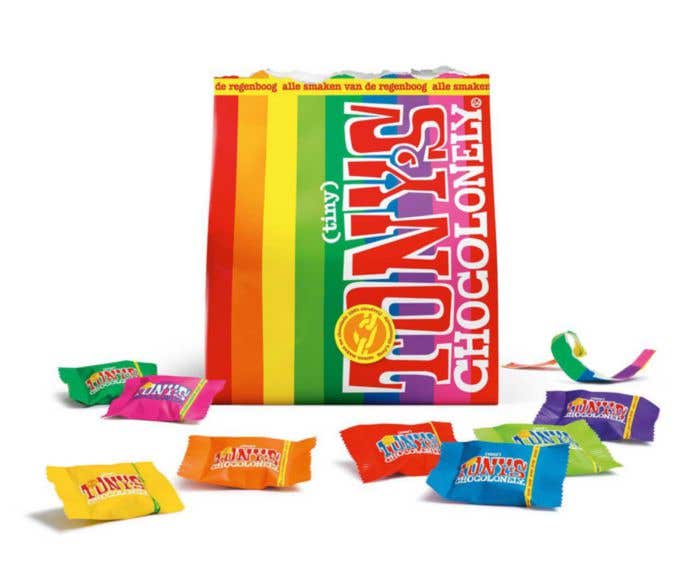 Chocolade Tiny Tony's Rainbow Mix (pouch 135g)