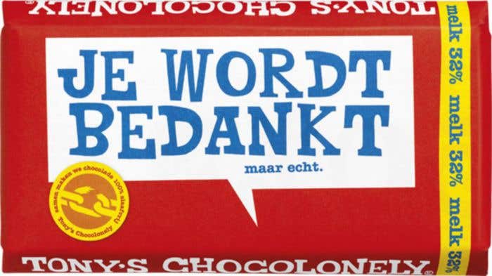 Chocoladereep Melk (180g) Bedankt
