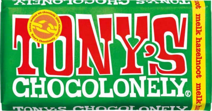 Chocoladereep Melk Hazelnoot (180g) Tony's Chocolonely