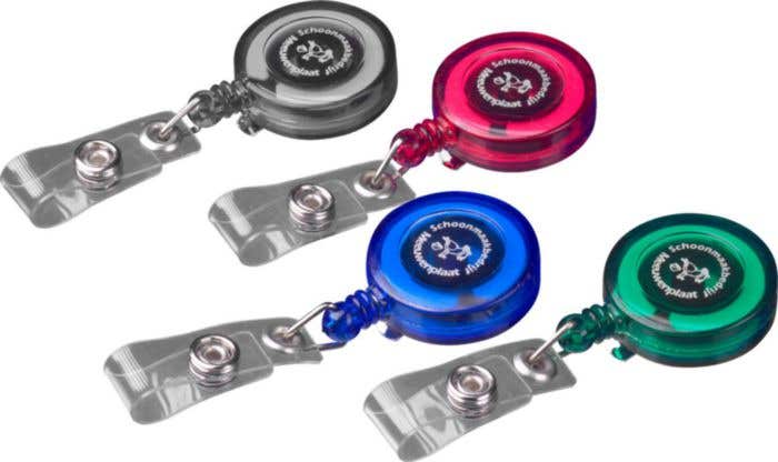 Pashouder Snowbadge | Trekkoord | Metalen clip