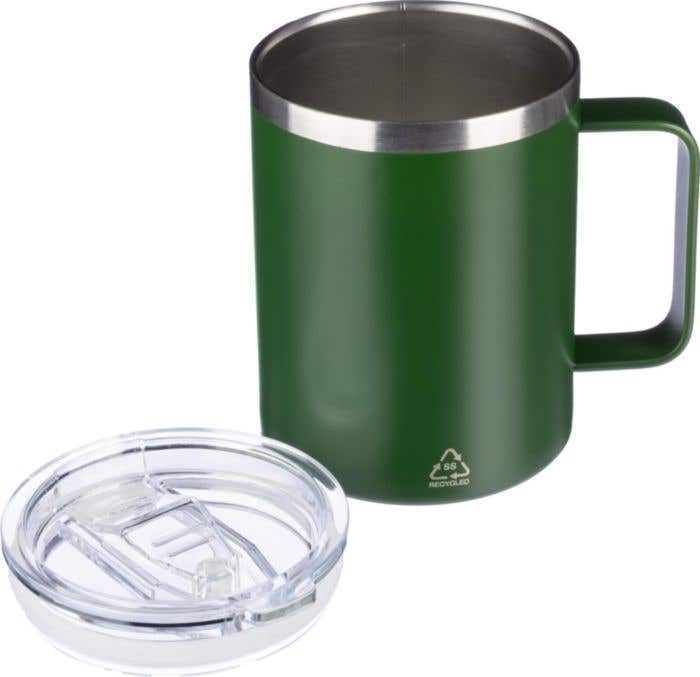 Reisbeker Renate | 300 ml | Gerecycleerd RVS | Dubbelwandig | Klikdeksel