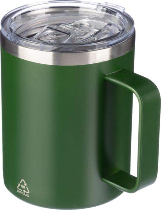 Reisbeker Renate | 300 ml | Gerecycleerd RVS | Dubbelwandig | Klikdeksel