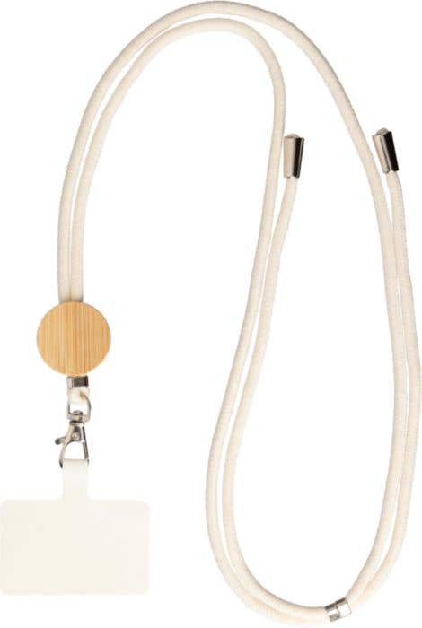 Cordon pour smartphone Lucia | 80 cm | Coton | Bambou | Réglable