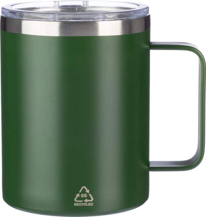 Mug de voyage Renate | 300 ml | Inox recyclé | Double paroi | Couvercle à clip