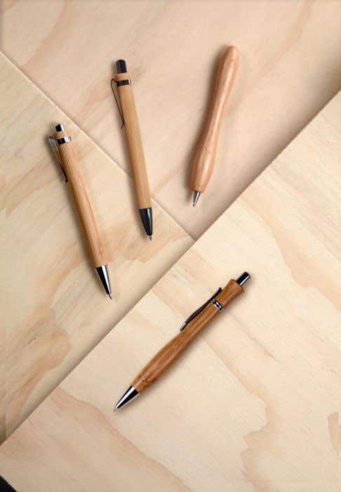 Stylo bille Swedy | Bambou | Détails métalliques
