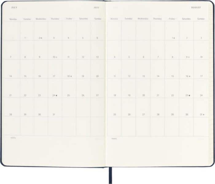Agenda journalier Moleskine Hardcover L