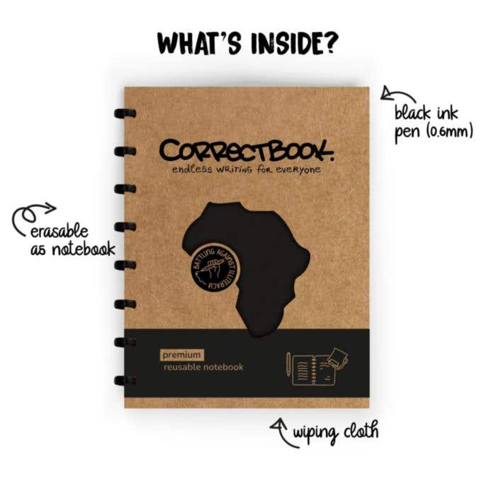 Correctbook Couverture rigide en simili-cuir A5