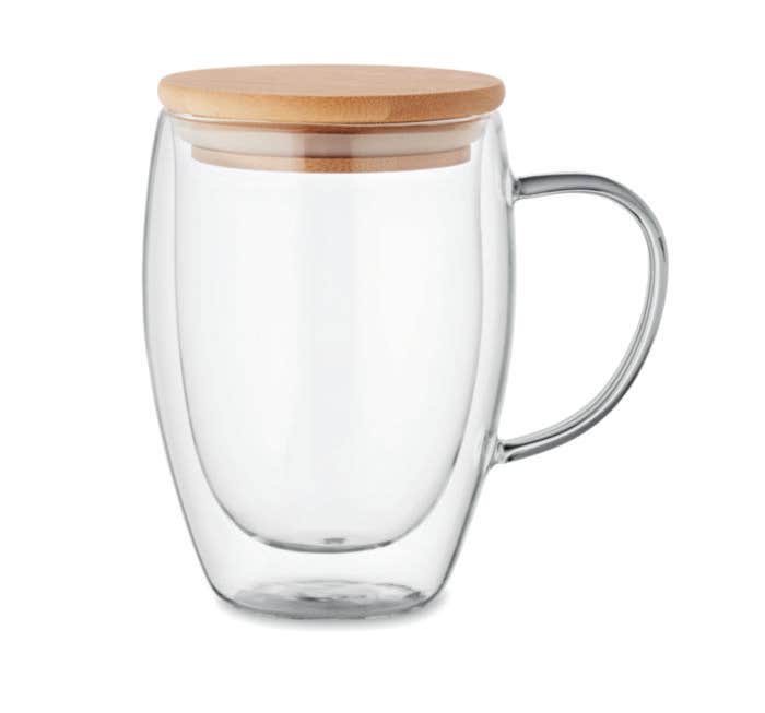 Dubbelwandige glazen mok Tirol 350 ml