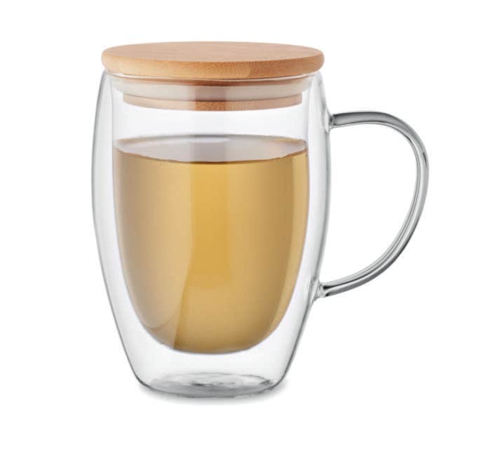 Dubbelwandige glazen mok Tirol 350 ml