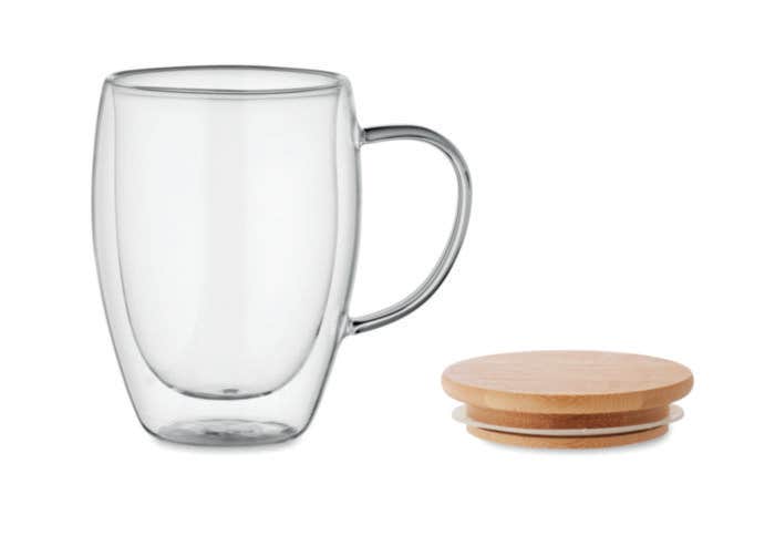 Dubbelwandige glazen mok Tirol 350 ml