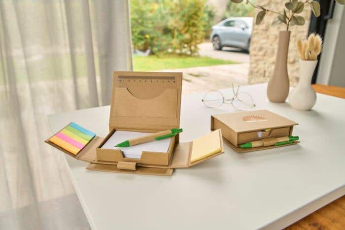 Notitieblok Multi-eco | Sticky notes | Liniaal | Met pen