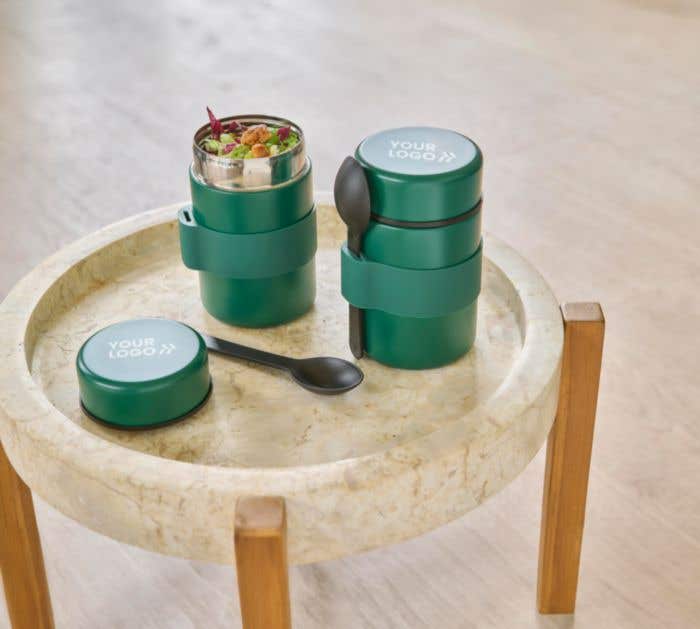 Pot à lunch Niko | 460 ml | Inox | Double paroi | Avec cuillère