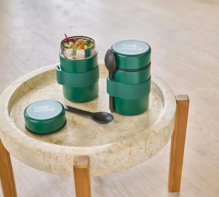 Pot à lunch Niko | 460 ml | Inox | Double paroi | Avec cuillère