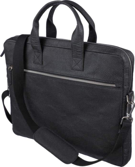 Sacoche pour ordinateur portable Lillian | 2,5 L | Compartiment portable 15" | Cuir végan | Fermeture éclair