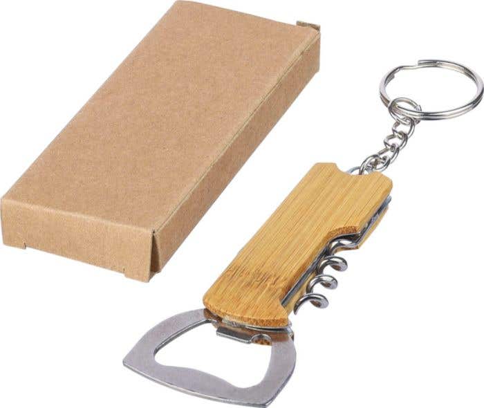 Porte-clés Stuart | Multi-outils | Bambou | 3 fonctions