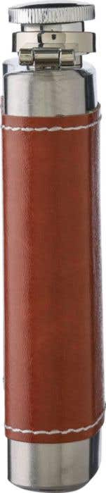 Flasque Cedric | 100 ml | Inox | Revêtement simili cuir