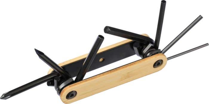 Multi-outil Edna | Bambou | 7 pièces | Réparation vélo