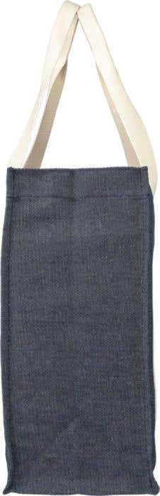 Boodschappentas Denim Gretchen | 19 L | Drukknoopsluiting | Witte details