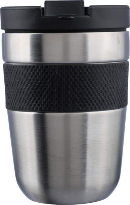 Mug de voyage Keith | 300 ml | Inox | Double paroi | Grip en silicone