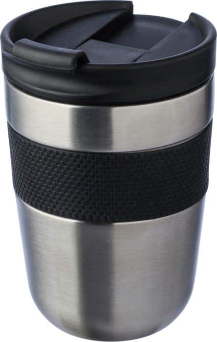 Mug de voyage Keith | 300 ml | Inox | Double paroi | Grip en silicone