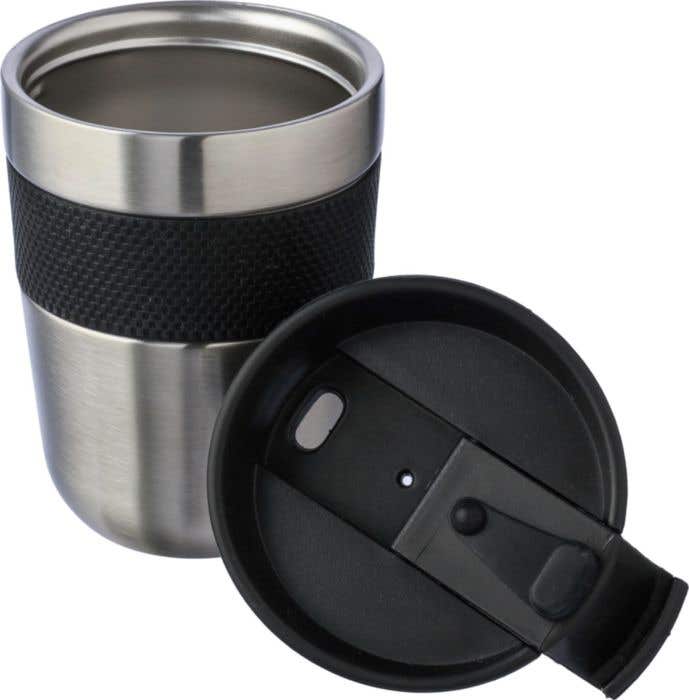 Mug de voyage Keith | 300 ml | Inox | Double paroi | Grip en silicone
