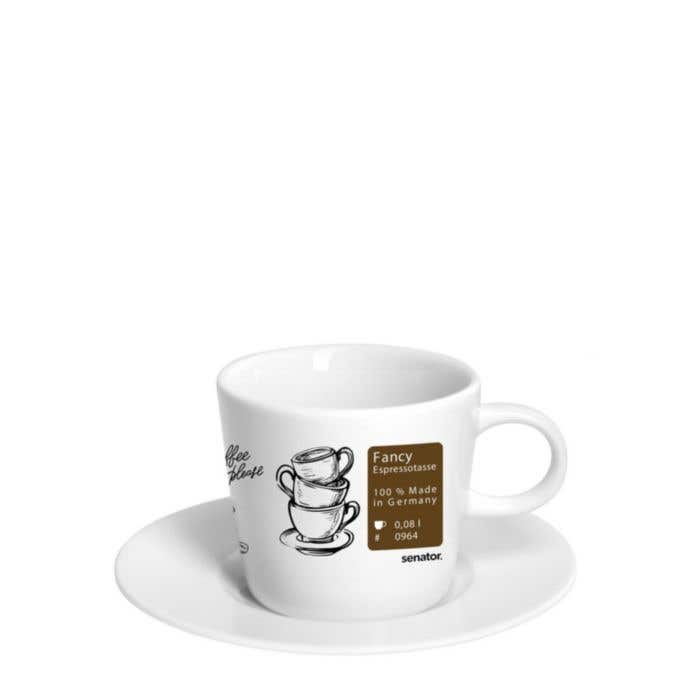 Kop en schotel Senator Fancy Espresso 80 ml