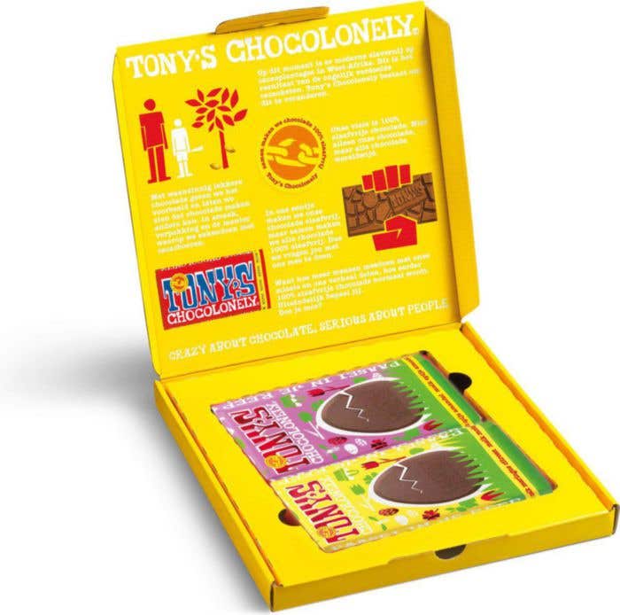 Boîte cadeau Chocolat pack duo Pâques (2x 180g) Tony's Chocolonely