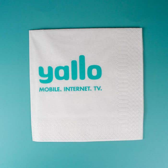 Serviettes Tissue 33 x 33 cm (16,5 x 16,5 cm) 1/4 de pli