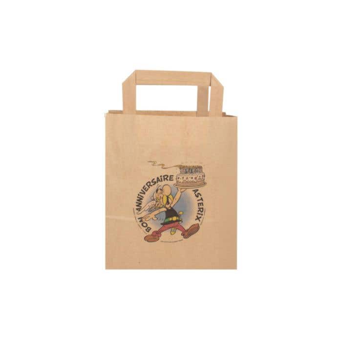 Papieren draagtas met gevouwen handvatten S (B5) 18x8x22