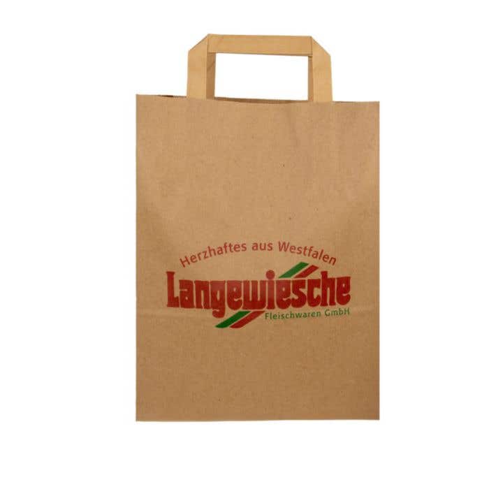 Sac en papier avec poignées pliées M (A4) 22x10x28