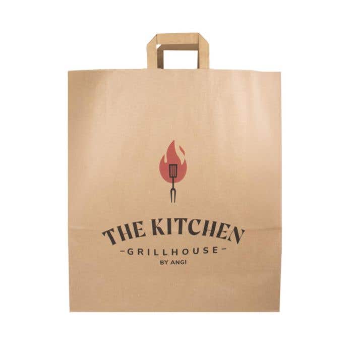 Sac en papier avec poignées pliées XXL (A2) 44x14x50