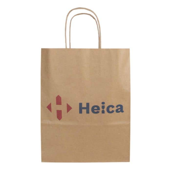 Papieren draagtas met gedraaide handvatten M (A4) 22x10x28