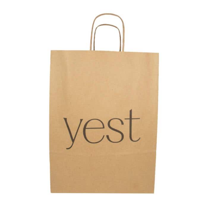 Papieren draagtas met gedraaide handvatten L (B4) 26x11x34