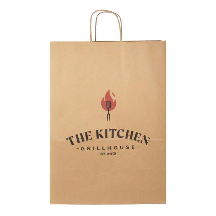 Papieren draagtas met gedraaide handvatten XL (A3) 32x17x43