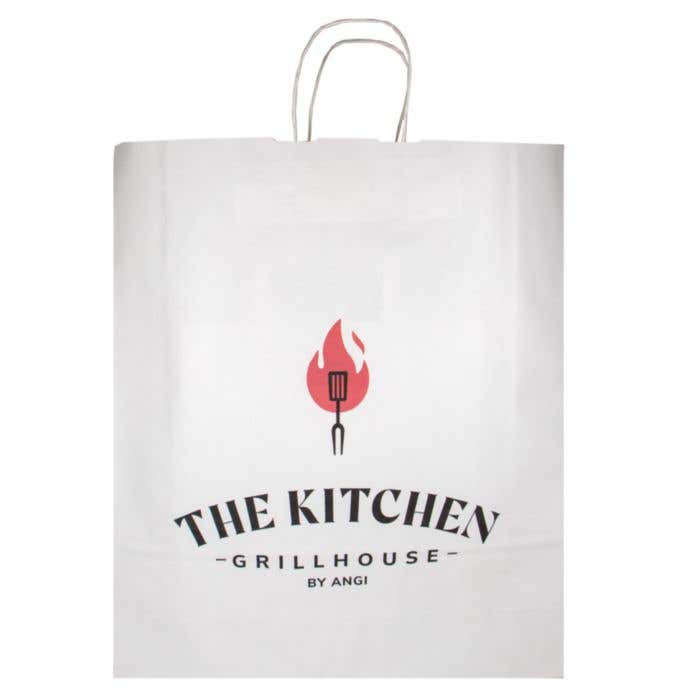 Papieren draagtas met gedraaide handvatten XXL (A2) 44x14x50