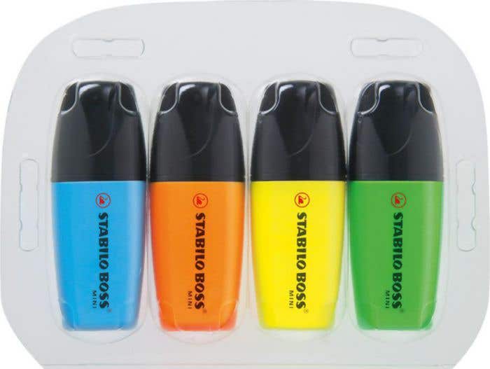 Markeerstiften set STABILO BOSS MINI 4