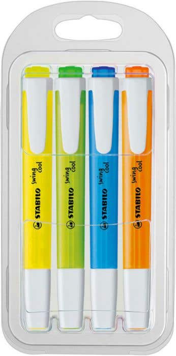 Markeerstiften set STABILO Swing Cool Set 4