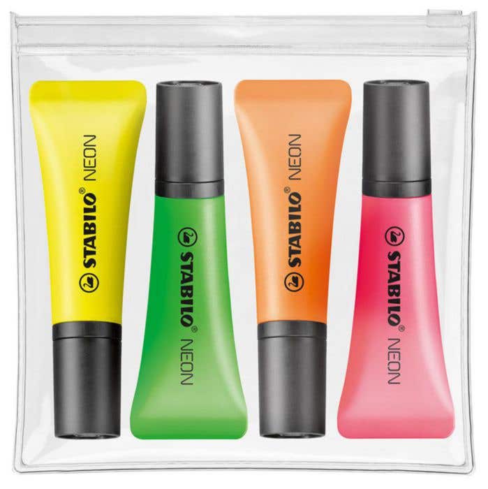 Set de surligneurs STABILO NEON Wallet 4