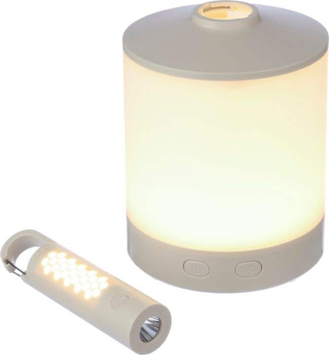 Kampeerlamp Duo Araminta | Afneembare zaklamp | 8 lichtkleuren