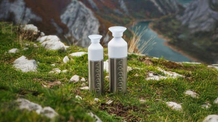 Drinkfles Dopper Insulated Silver 350 ml