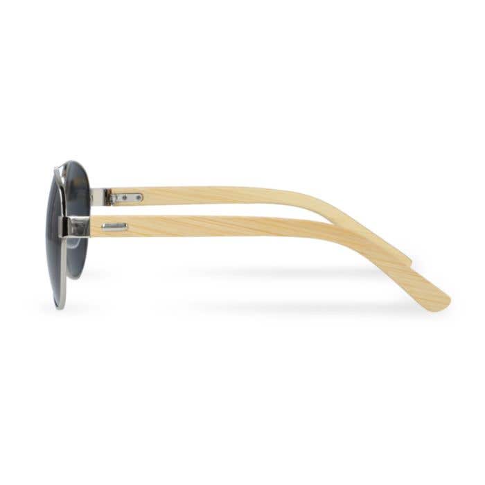 Zonnebril Aviator Bamboo